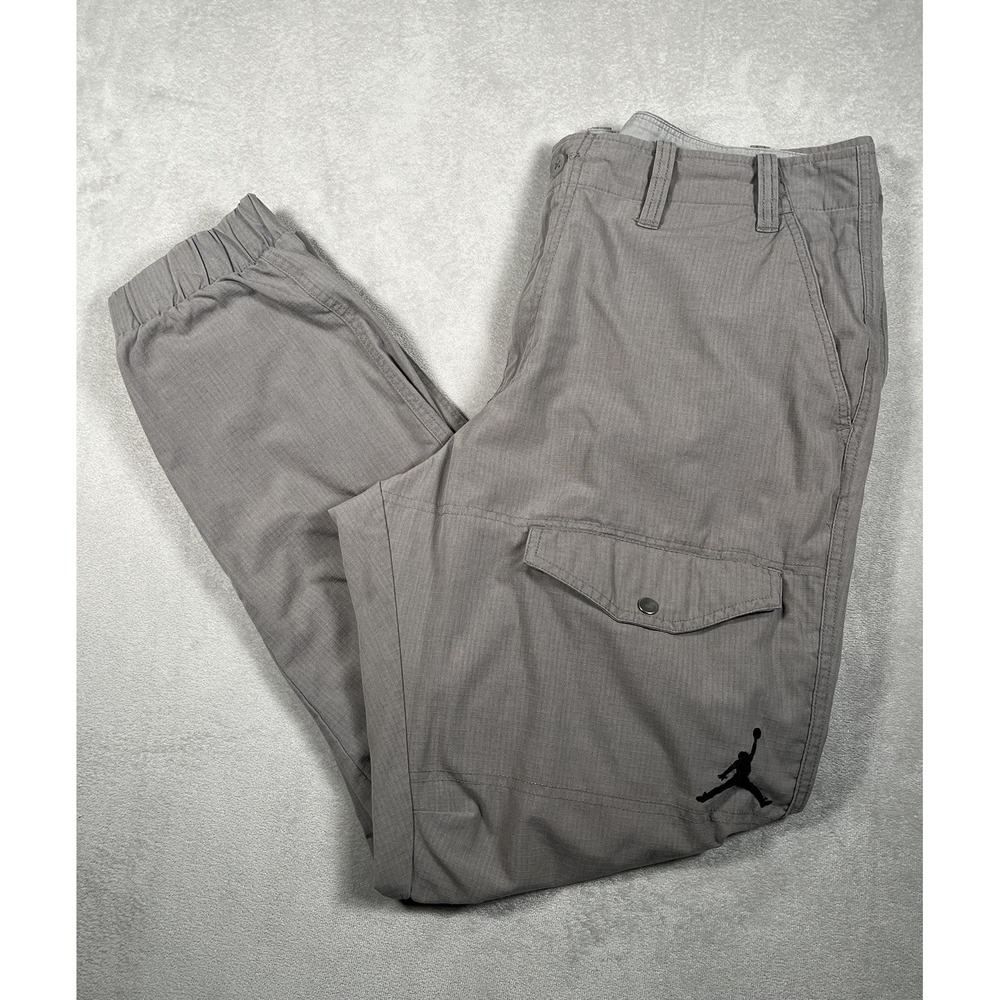 Jordan Men's 38 Gray Cargo Jogger Pants Jumpman Utility Casual Track Pants